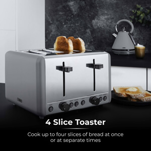 Tower Sera Grey 4 Slice Toaster